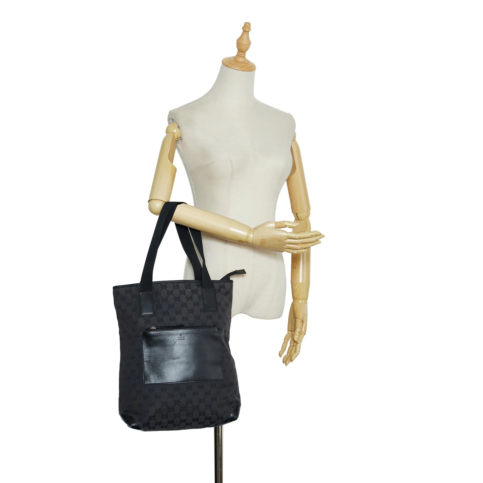 Gucci Tote Bag Black GG Canvas