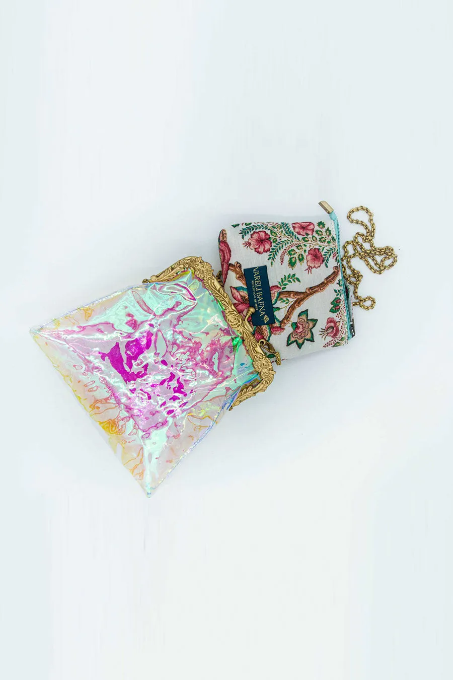Holographic Pink Shuruq Clutch & Pouch Set