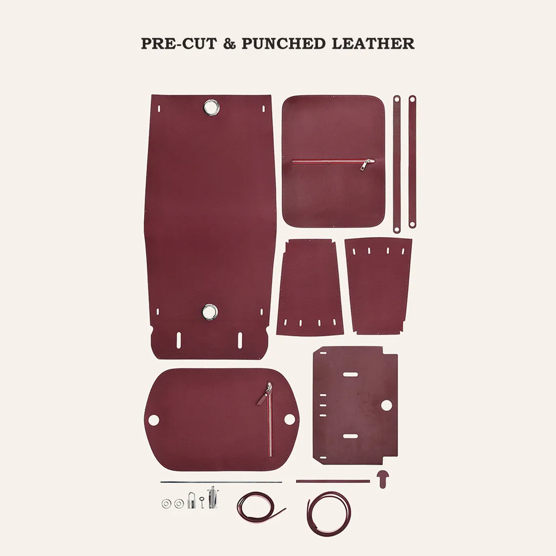 Leather Inspired Her Bag Zip Bag DIY Kit