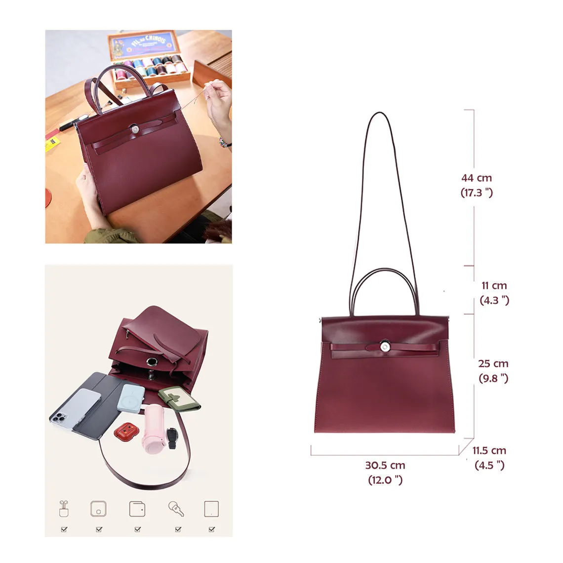 Leather Inspired Her Bag Zip Bag DIY Kit