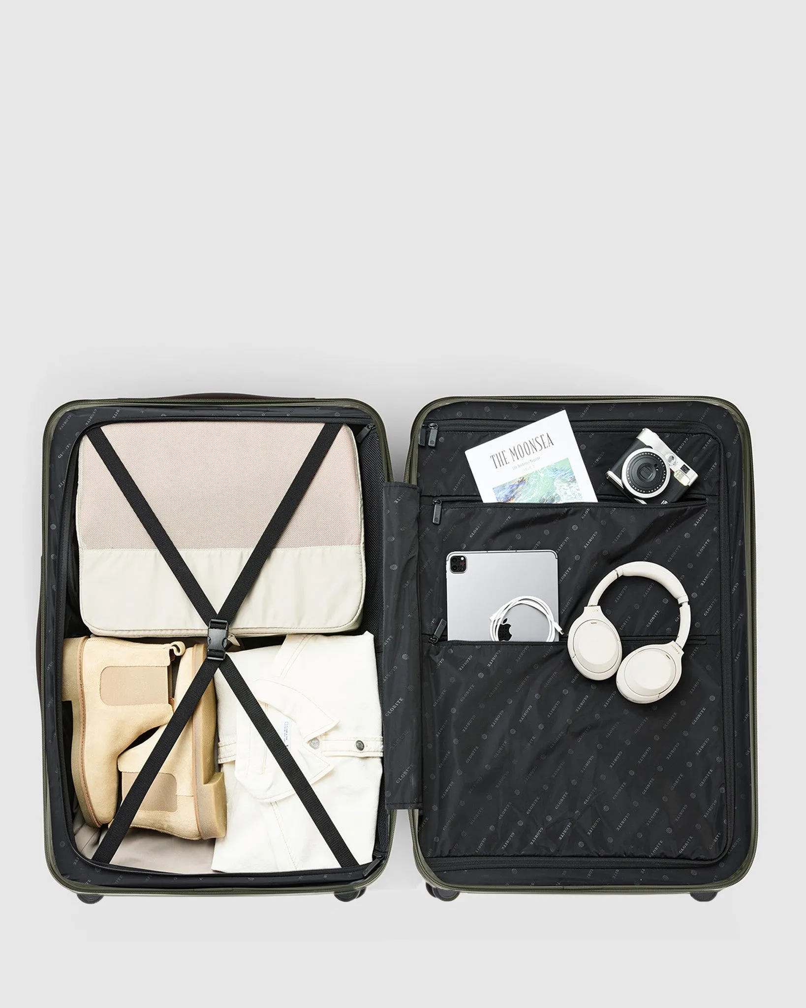 Medium Check In Suitcase - Olivine Green