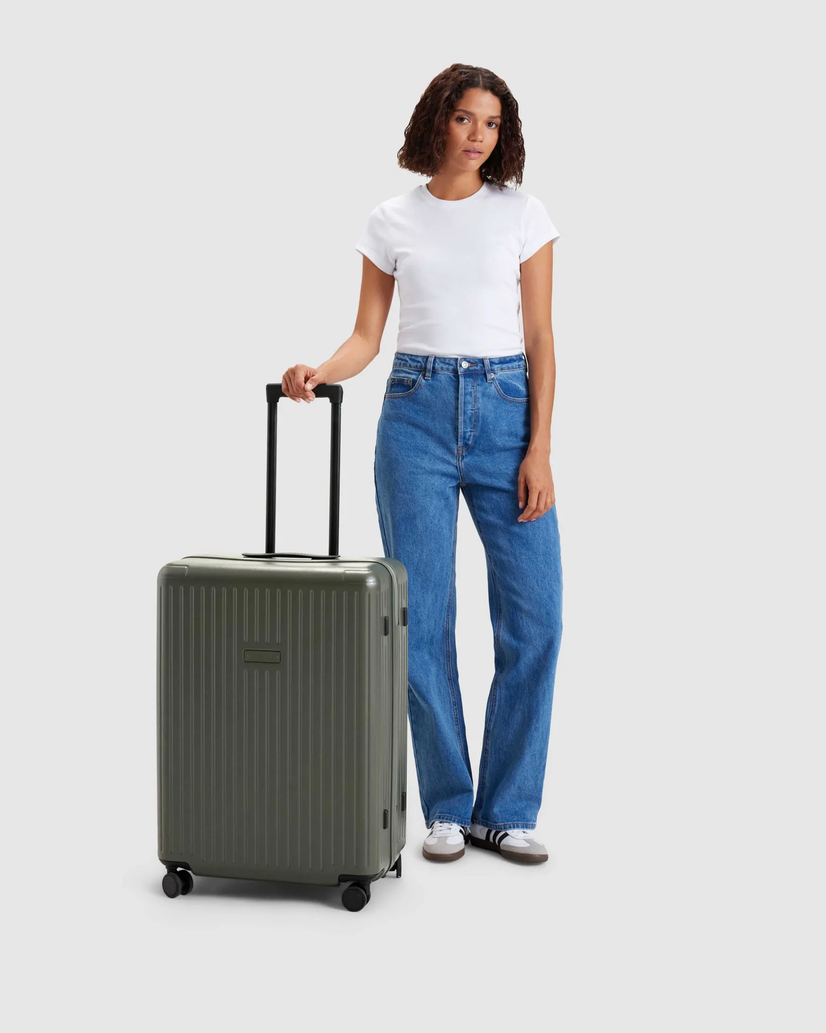 Medium Check In Suitcase - Olivine Green