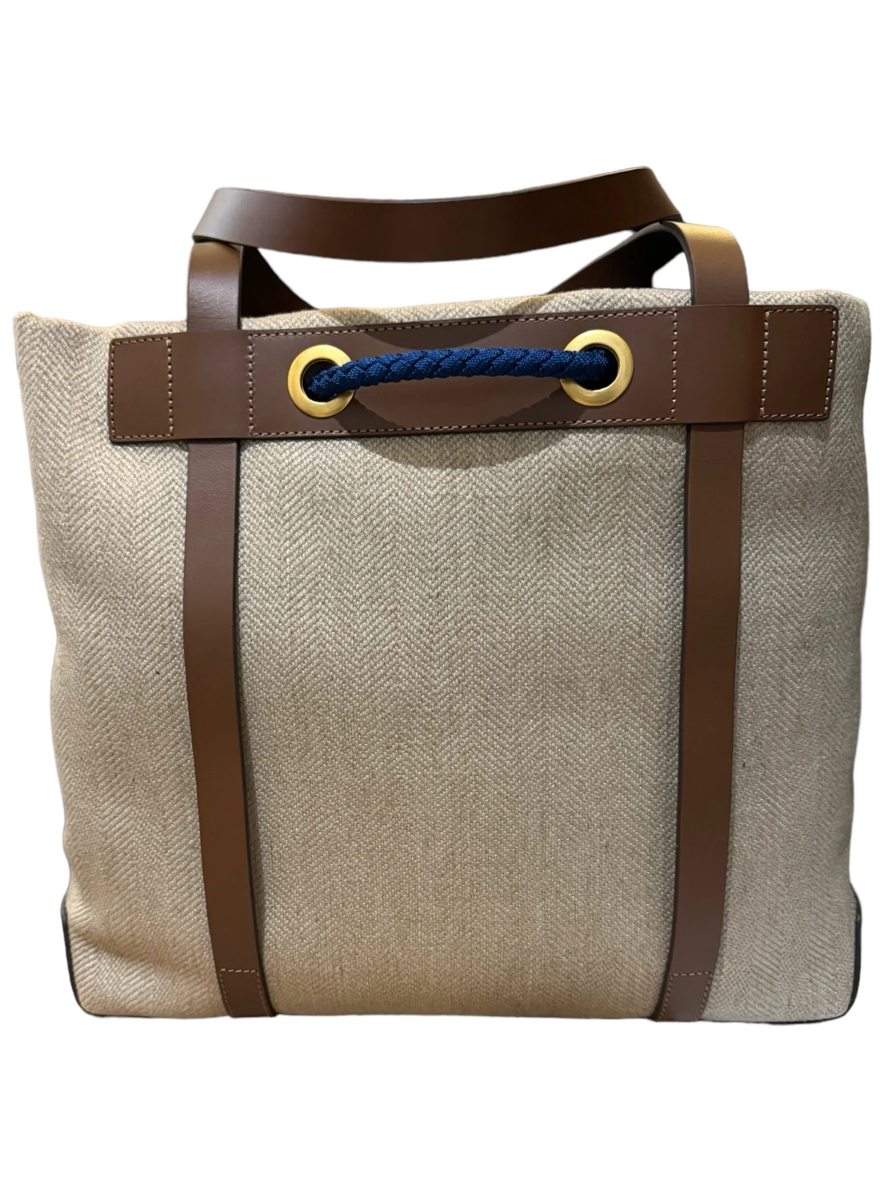 Mismo Lakeside Travel Tote Grand Herringbone/Cuoio