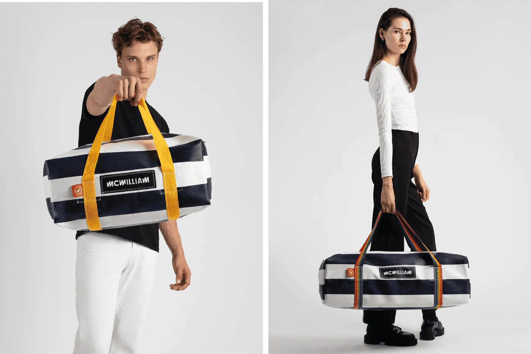 Navy Small Holdall (30L) - Classic Stripe