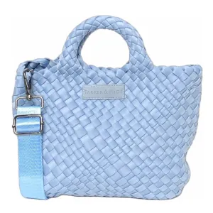 PARKER & HYDE Mini Woven tote bag-Denim