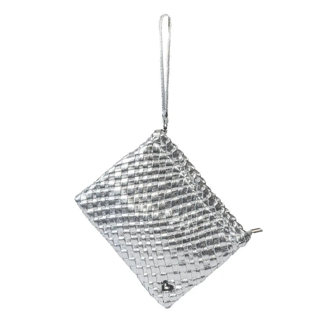 PRE London Woven Large Tote - Silver