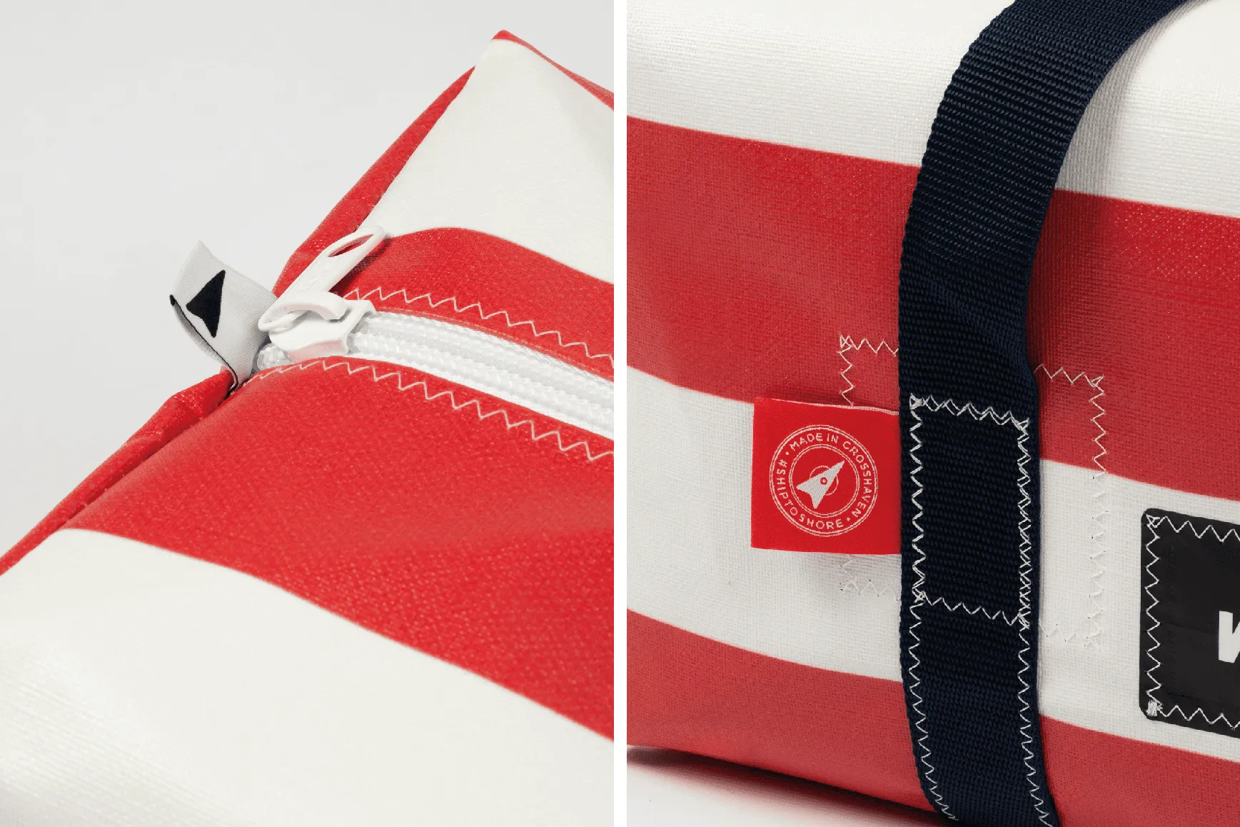 Red Large Holdall (50L) - Classic Stripe