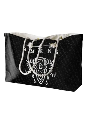 Rocksax Bad Omens Rope Handled Beach Bag - Ramskull