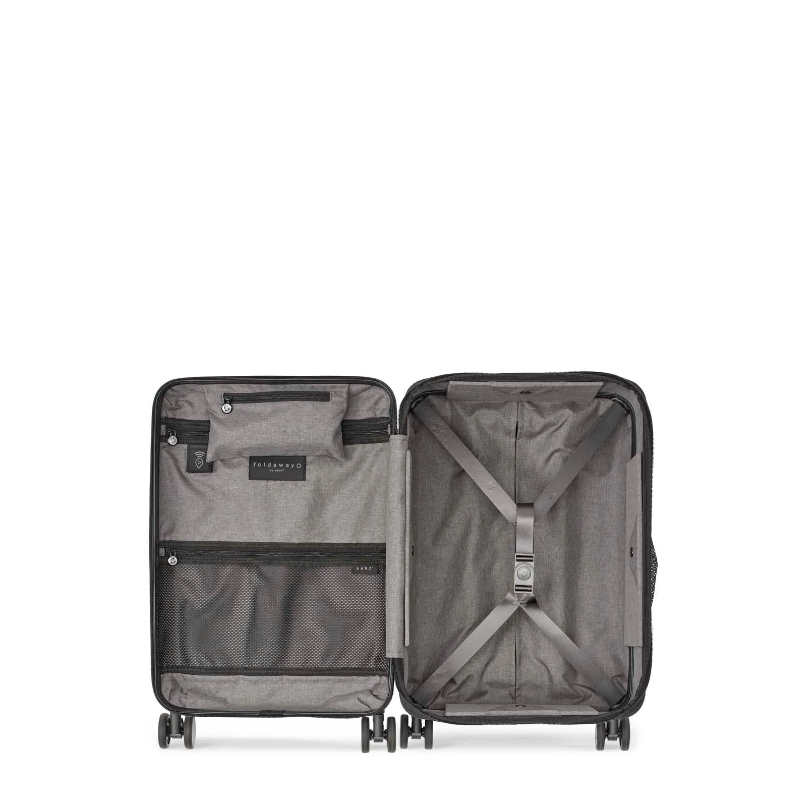 Senz° Foldaway Carry On Trolley | Pure Black