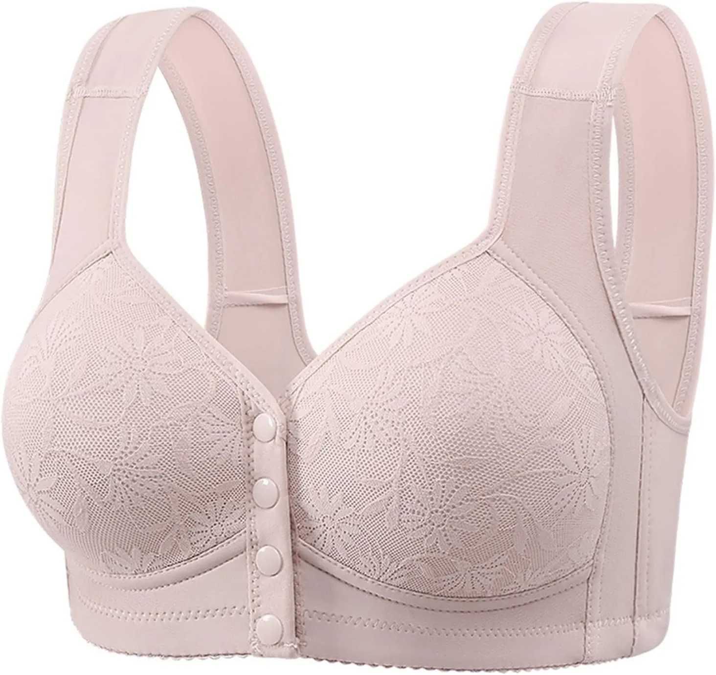 Sports Bras for Women Padded Smoothing Convertible Bra Jacquard Push up Comfort Bralettes V Neck Racerback Crop Top