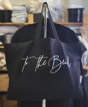 to the BEACH Tote Bag Black