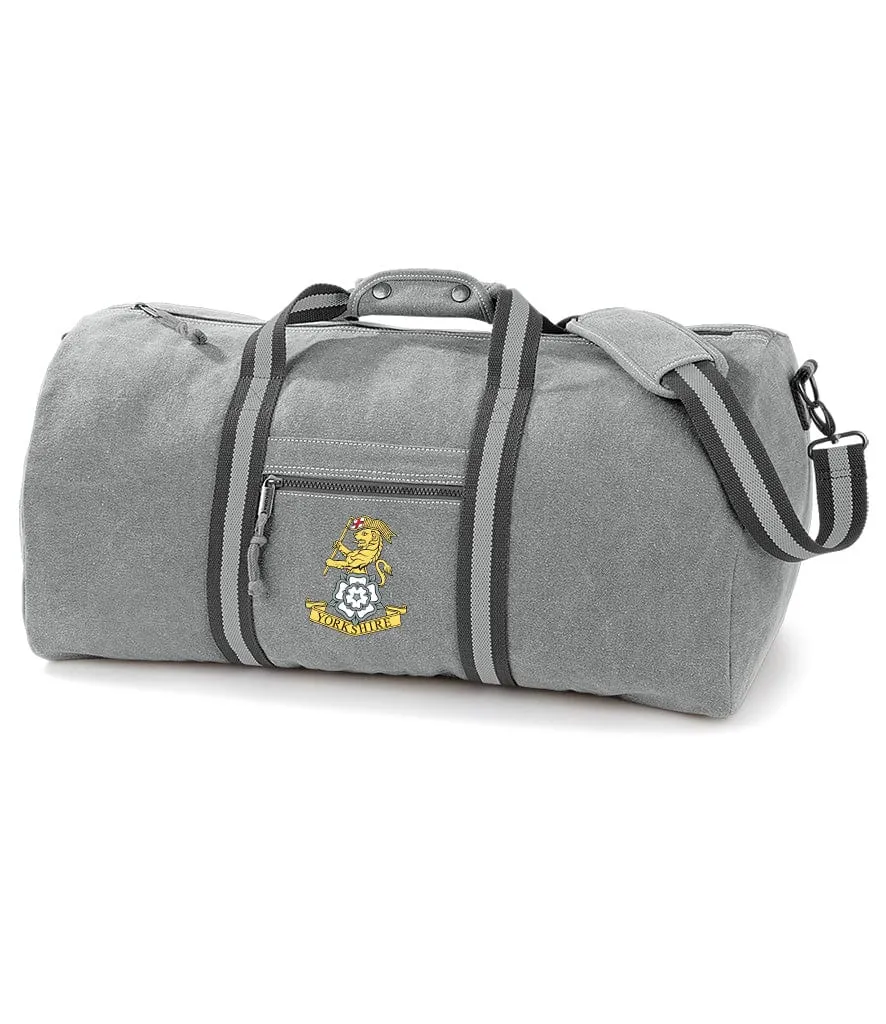Yorkshire Regiment Vintage Canvas Holdall